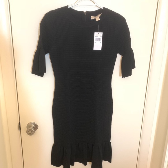 NWT Michael Kors Stretch-Knit Bell-Cuff Dress - Picture 3 of 6